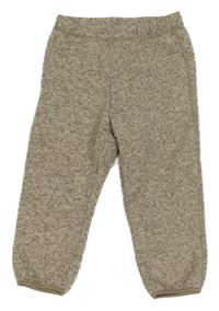 Béžové melírované pletené kalhoty H&M