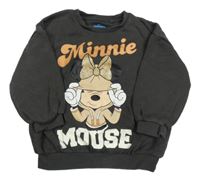 Tmavosivá mikina s Minnií Disney