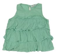 Mátový halenkový vrstvený top Bonprix