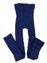 Kobaltově modré zateplené punčochové legíny Pocopiano