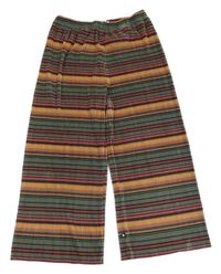 Farebné pruhované plisované culottes nohavice Molo