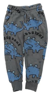 Šedé tepláky s dinosaury F&F