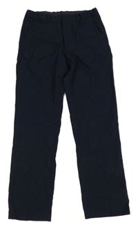 Tmavomodré chino slim fit společenské kalhoty H&M