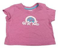 Ružové tričko s logom animal