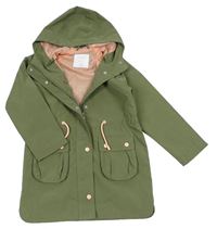 Khaki šusťáková jarní parka s kapucí Matalan