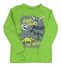 Zelené triko s dinosaury dopodopo