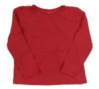 Tmavočervené tričko H&M