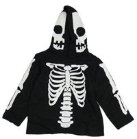 Čierna mikina s kostmi a kapucňou zn. H&M