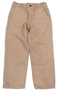 Pudrové šisované paper bag relaxed fit waist rifle H&M