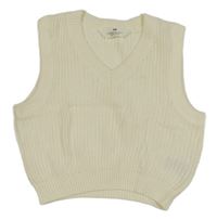 Smotanová rebrovaná svetrová oversize vesta H&M