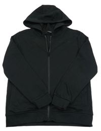 Čierna prepínaci mikina s písmenky a kapucňou George