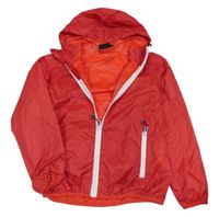 Červeno-lilková vzorovaná nepromokavá bunda s kapucňou CMP