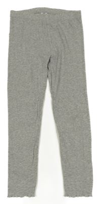 Sivé melírované rebrované legíny Tu