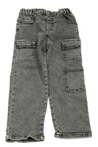 Tmavošedé šisované teplákové rifle