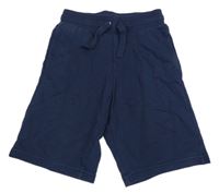 Tmavomodré teplákové kraťasy H&M