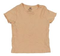 Svetlooranžové rebrované tričko H&M