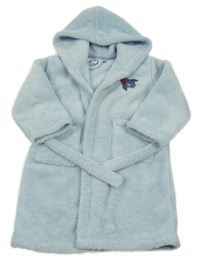 Světlemodrý chlupatý župan s raketou a kapucí JASPER CONRAN