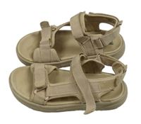 Béžové textilno/gumové sandály H&M vel. 34