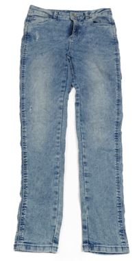 Modro-bílé plísňové skinny rifle s prošoupáním C&A