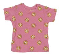 Ružové kvetované tričko PRIMARK