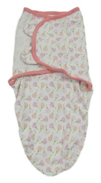 Bielo-ružová zavinovačka s kvietkami Swaddle Me