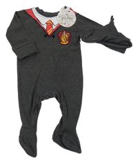 Nové - 2Set - Tmavošedý overal Harry Potter + čepice 