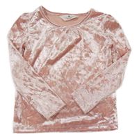 Světlerůžové lesklé sametové mikinotriko H&M