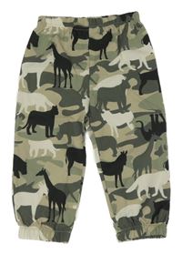 Army cuff šušťákové nohavice so zvieratkami SHEIN