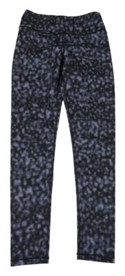 Čierno-svetlošedá -šedofialové vzorované športové legíny H&M