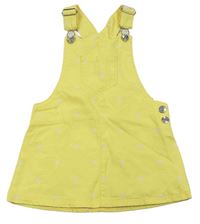 Žlté rifľové bodkované šaty F&F