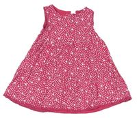 Ružové bodkované bavlnené šaty