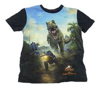 Černo-modré tričko s dinosaurem Jurský svět Next