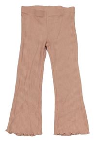 Ružové rebrované flare legíny F&F