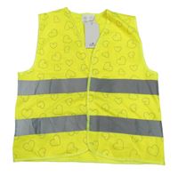 Nové - Neonově žlutá reflexní vesta se srdíčky Topolino