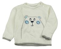 Smetanový svetr s medvědem C&A