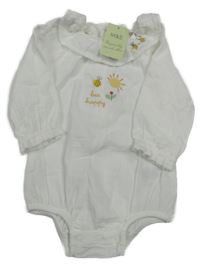 Nové - Bílé mušelínové body se sluncem a včelou M&S