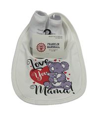 2set - Smetanový slinták s koalami + bílé ponožky