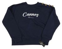 Nové - Tmavomodrá mikina s nápisom Dunnes