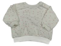 Smetanová puntíkatá mikina Matalan