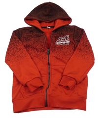 Černo-černá propínací mikina s nápisem a kapucí Dopodopo