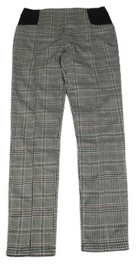 Šedo-černo-červené kostkované tregíny Primark