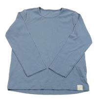 Modrošedé rebrované tričko TCM