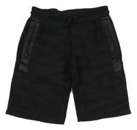 Černé vzorované teplákové kraťasy Primark