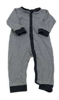 Tmavomodro-bílý pruhovaný overal H&M