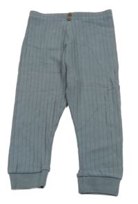 Modrošedé žebrované lehké tepláky s knoflíky Next