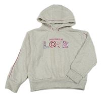 Svetlobéžová melírovaná mikina s nápisom a kapucňou Primark