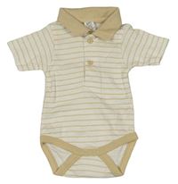 Bielo-béžové pruhované polo body C&A