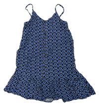 Čierno-modré kvetované ľahké šaty Primark