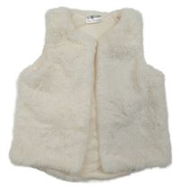 Smotanová kožušinová podšitá vesta So Cute