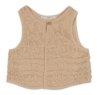 Marhuľová vzorovaná svetrová crop vesta M&S